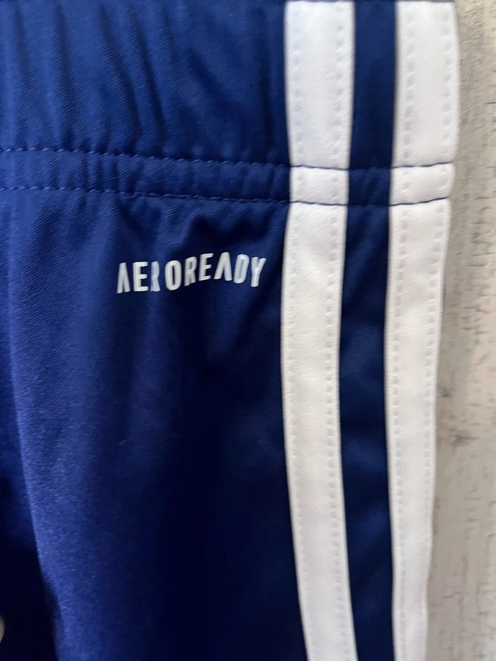 adidas Navy Athletic Shorts with White Three-Stripe Detail 2X nwt - Picture 7 of 9